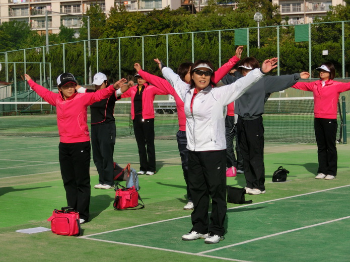 朝のラジオ体操！さぁ頑張るぞ！